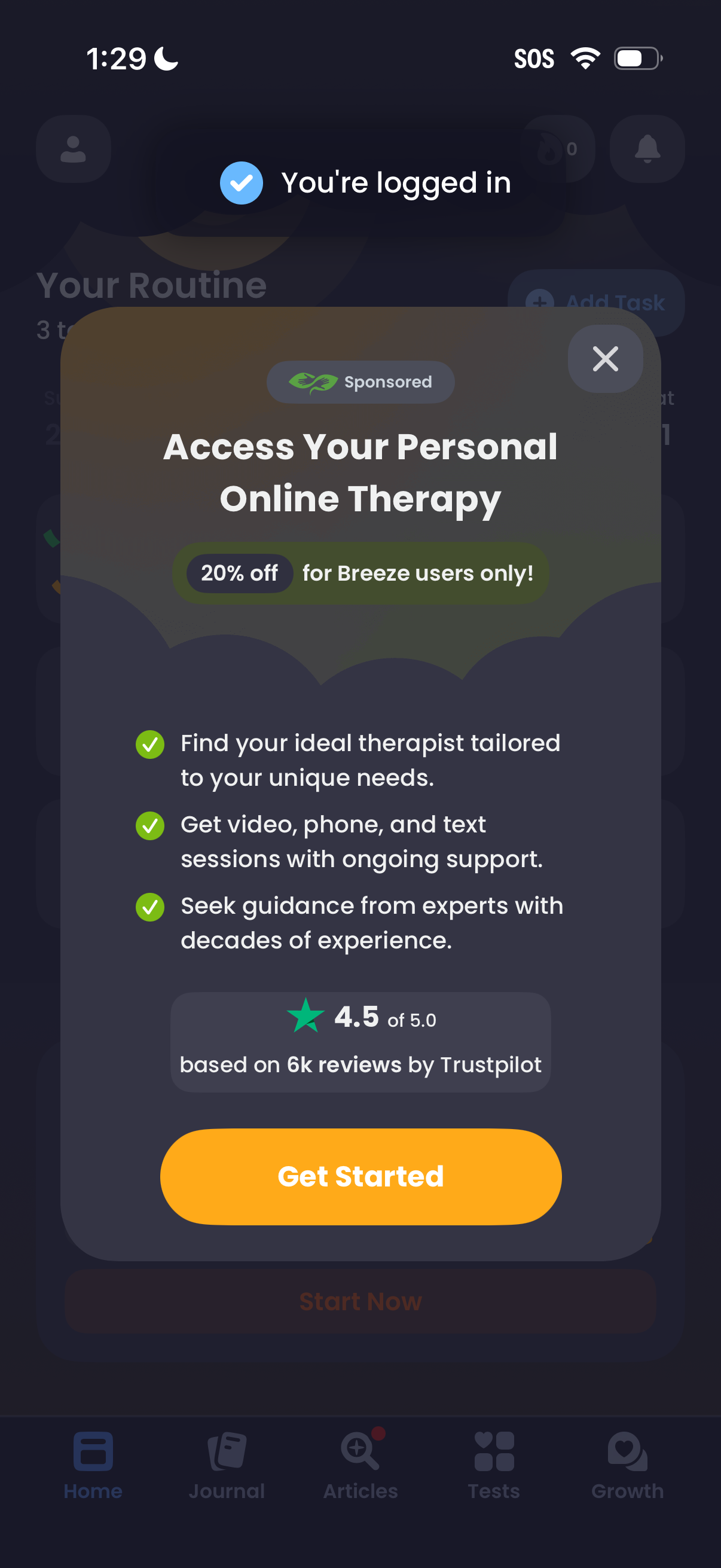 breeze dashboard screenshot